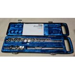 A Yamaha YFL-21S silver plated flute.