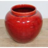 A Burmantofts red glazed vase, no. 234, height 12cm.