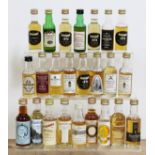 24 assorted scotch whisky miniatures including regimental and D-day commemorative, SS Politician