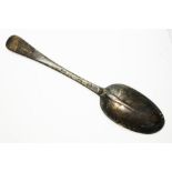 A 17th/18th century hallmarked silver spoon, marks indistinct, length 19.5cm, wt. 1.9ozt.
