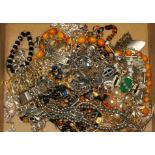 A box of costume jewellery.