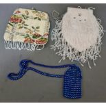 3 vintage beadwork purses.