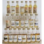 40x scotch miniatures comprising 18 Campbeltown Commemoration 12 year old vatted malt scotch