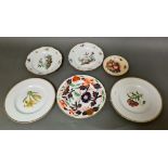 A mixed lot of porcelain plates comprising a hand painted Aynsley, a pair of A.H. Williamson for