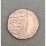 An undated 20p.