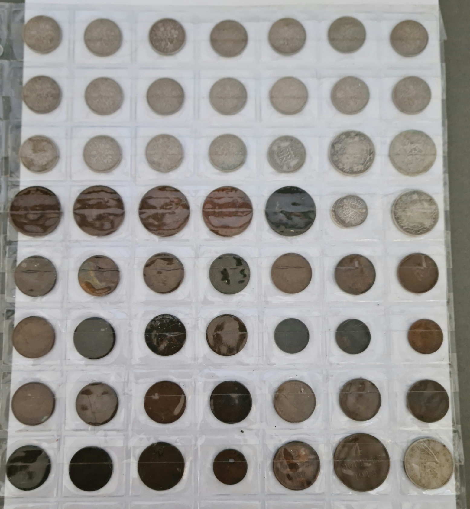 A box of mainly GB coins to include a silver thaler & an 1895 crown etc. - Bild 6 aus 8