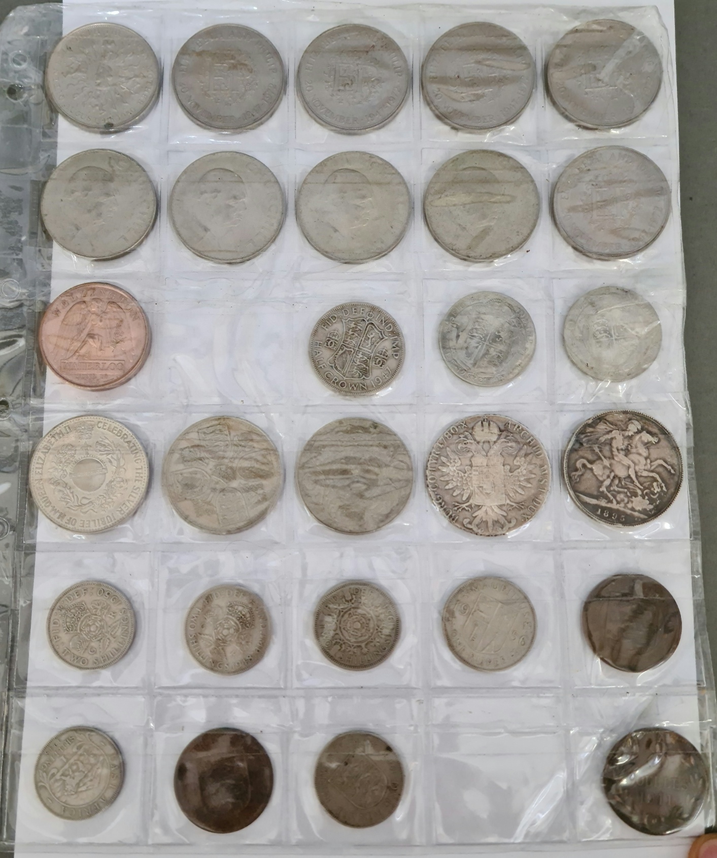 A box of mainly GB coins to include a silver thaler & an 1895 crown etc. - Bild 2 aus 8