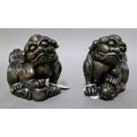 A pair of Chinese palace dogs.