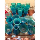 A collection of Afghan glassware, glasses, goblets, etc