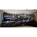 Two clarinets, one by Coudet, made by Martin Freres, Paris (without mouthpiece).