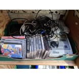A Super Nintendo Entertainment System and games, PS2 controllers and games.
