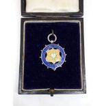 A Liverpool & District Football League Senior Division silver fob medal, runners up 1912 - 1913 "
