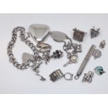 A mixed lot of hallmarked silver and items marked 'Silver', '800', '925' etc. wt. 83.4g.