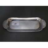 A silver "boat" tray, John Grinsell & Sons, Birmingham 1936, wt. 3.3ozt.