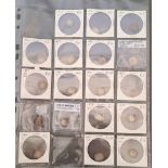 A large folder of pre decimal coins, mostly silver.