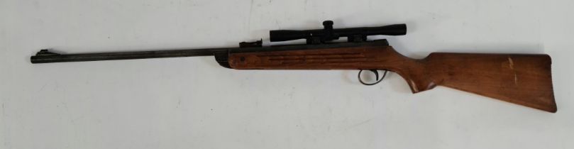 A B.S.A .177 calibre air rifle with B.S.A. x2 sight, serial no. N8784, 104cm long (BUYER MUST BE