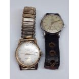 Two vintage watches; a Modaine 30 jewel automatic and a Roamer 17 jewel calendar.