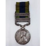 Waziristan, 1921 - 1924, British India General Service medal with 2 bars, awarded to Private