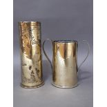 Two pieces of WWI Trench Art, heights 17cm & 23cm.