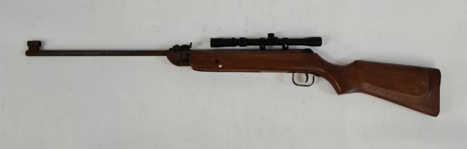 A .22 calibre air rifle with 3-7x20 sight, 104cm long (BUYER MUST BE 18 YEARS OLD OR ABOVE AND