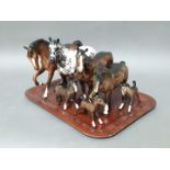 Seven assorted Beswick and Royal Doulton horses.