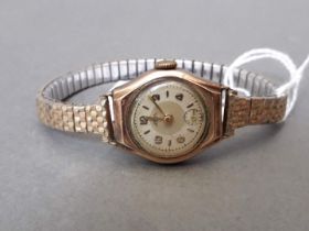A 9ct gold cased Arnex ladies wristwatch.