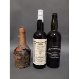 A bottle of Martinez Old Tawny Port, a bottle of Manzanilla Pasada de Sanlucar and a bottle of