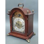 A Franz Hermle chiming mantle clock, height 29cm.