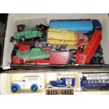 A collection of die-cast toy models including Dinky, Matchbox and a boxed Days Gone set.