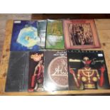 8 assorted LPs including Colosseum II, Average White Band, Mandrill, IF, Daniel Moore, Tasavallan,