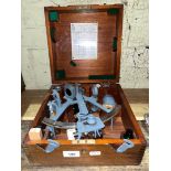 An Admiralty Compass Observatory marine type sextant, teak case.