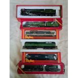 A collection of Hornby locos to include "Oliver Cromwell" 70013 Silver Seal, "Albert Hall 4983, "