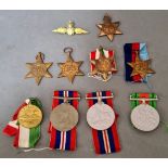 Military history - WW2, 5 star medals to include The Italy Star, The Burma Star, two The 1939 - 1945