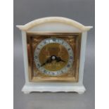 A vintage Elliott clock, marble cased, bakelite back and gilt brass face, by Boodle & Dunthorne