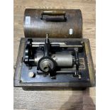 A cca 1901 - 1902 Thomas A. Edison type 2 "Standard" phonograph in original case.