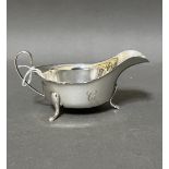 A hallmarked silver sauce boat, Sheffield, Viner's Ltd (Emile Viner), 1937, gross weight 3.4 ozt.