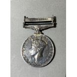 A George VI Palestine Police medal awarded to 1890 Constable A. G. Burnell.