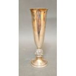 A hallmarked silver vase, J B Chatterley & Sons Ltd, Birmingham 1970, height 18cm, wt. 4.5 ozt.