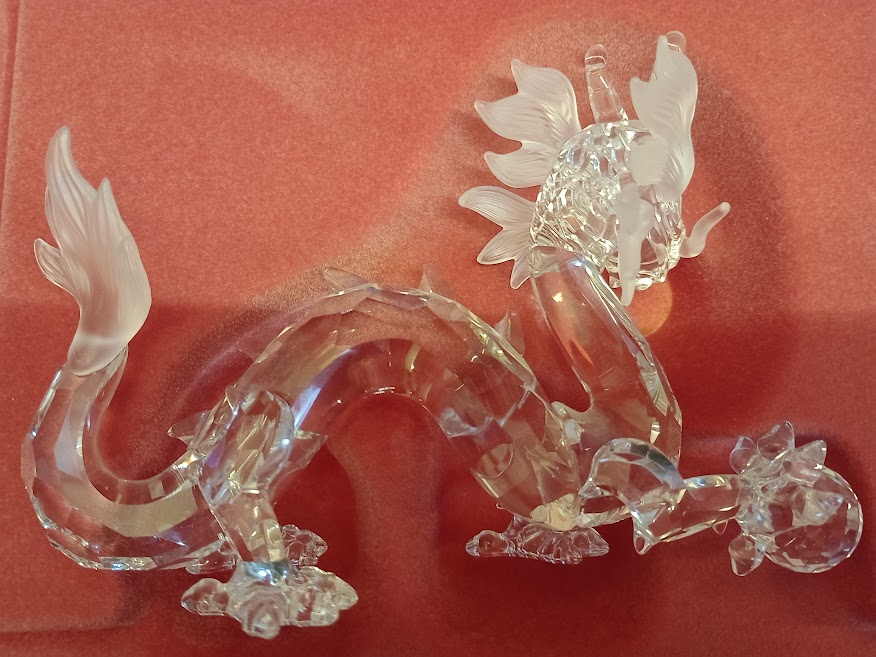 A Swarovski crystal "Fabulous Creatures" The Dragon ornament 1997, with box.