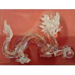 A Swarovski crystal "Fabulous Creatures" The Dragon ornament 1997, with box.