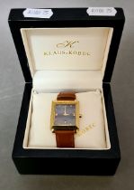 A Klaus-Kobec wristwatch in box.