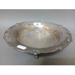A hallmarked silver 3 footed bowl dish, London, Charles Boyton & Son Ltd, 1918, gross weight 18.4