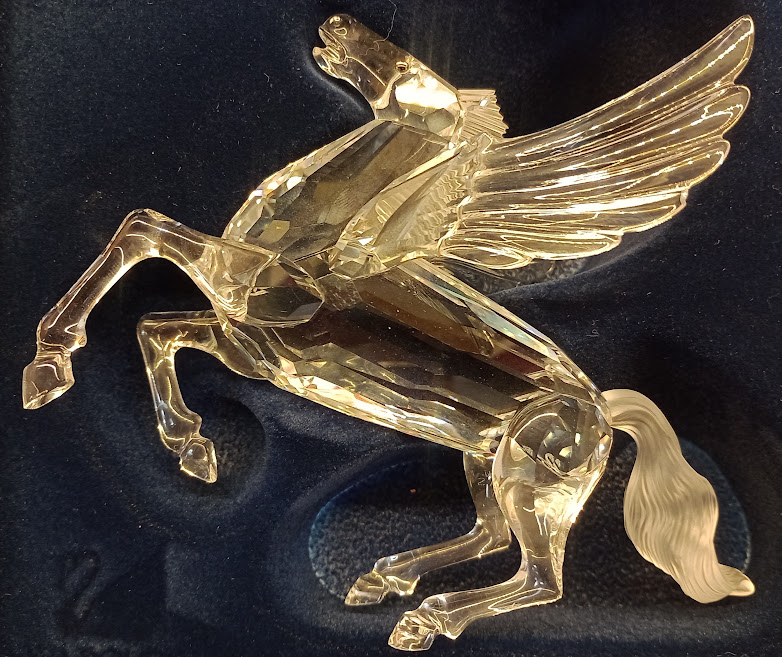 A Swarovski crystal "Fabulous Creatures" The Pegasus ornament 1998, with box.
