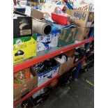 Approx 18 boxes of misc household items including pottery, glass, laminator, kitchenware, sleeping