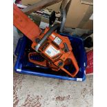 A Husqvarna 36 air injection petrol chainsaw in working order, together with another Husqvarna