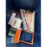 A mixed lot including pocket watch, watch boxes, vintage compacts etc.