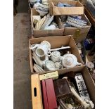 6 boxes of miscellaneous items including Roberts radio, ceramics, Aynsley, Royal Worcester, blue &