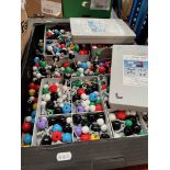 A box of molecular model kits/parts.