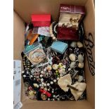 A box of costume jewellery