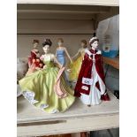 Royal Doulton figures - Princess Diana; Pretty Ladies series Spring Ball Autumn Ball and Summer;